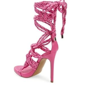 NEW Steve Madden Women Fiore Lace Up Gladiator  heels sandals shoes sz 8.5M